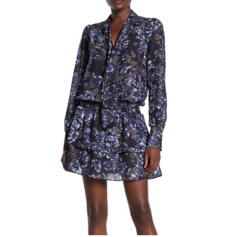 Parker Marybeth long sleeve stretch waist Mini Dress